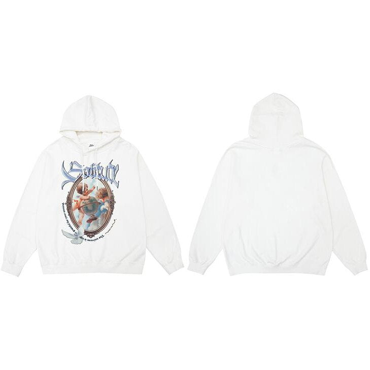 "Through The Glass" Graphic Unisex Streetwear Vintage Women Men Y2K Hoodie