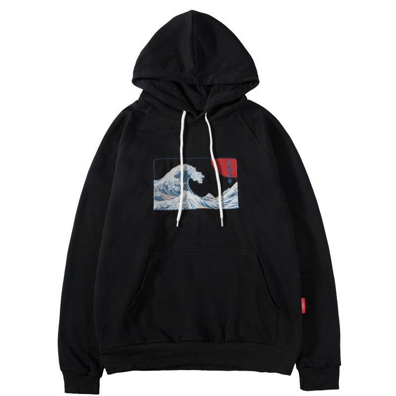 "Night Wave" Graphic Unisex Streetwear Vintage Women Men Y2K Hoodie