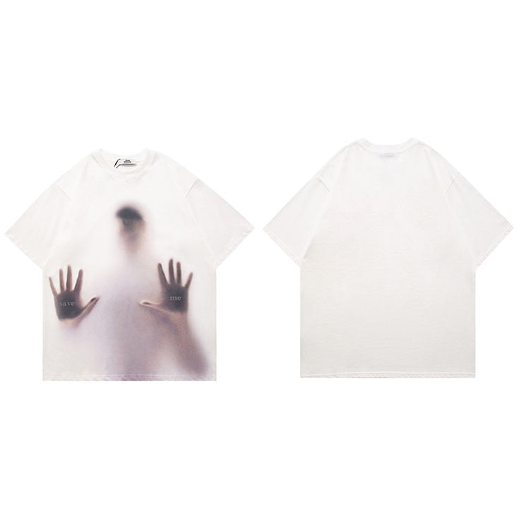 "Hand Print" Graphic Unisex Streetwear Women Men Y2K T-Shirt