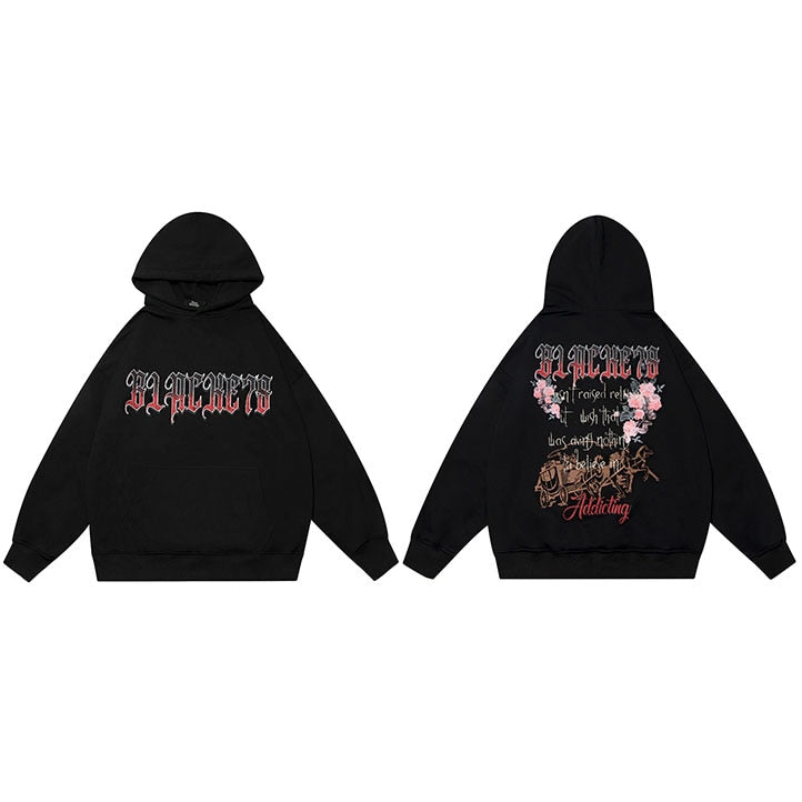 "Golden Carriage" Graphic Unisex Streetwear Women Men Y2K Hoodie