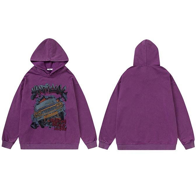 "Up & Down" Graphic Unisex Streetwear Vintage Women Men Y2K Hoodie