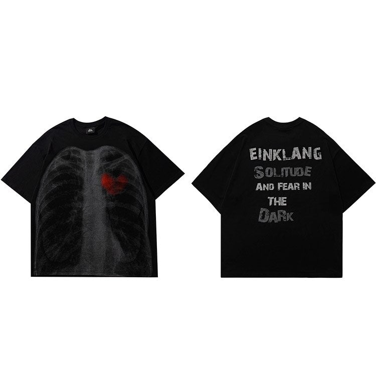 "X-Ray Vision" Graphic Unisex Streetwear Vintage Women Men Y2K T-Shirt