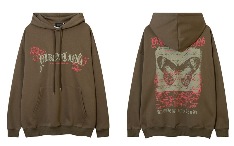 "Red Stone" Graphic Unisex Streetwear Vintage Women Men Y2K Hoodie