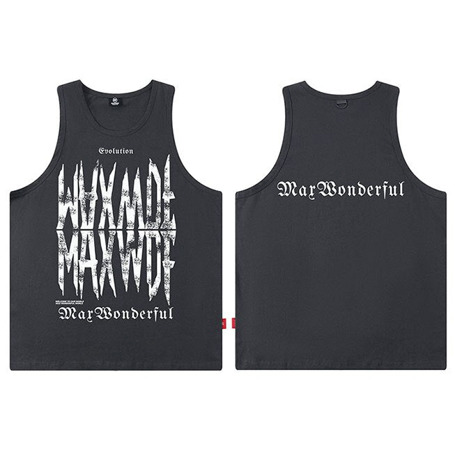 "Made Fine" Graphic Unisex Streetwear Vintage Women Men Y2K Tank Top