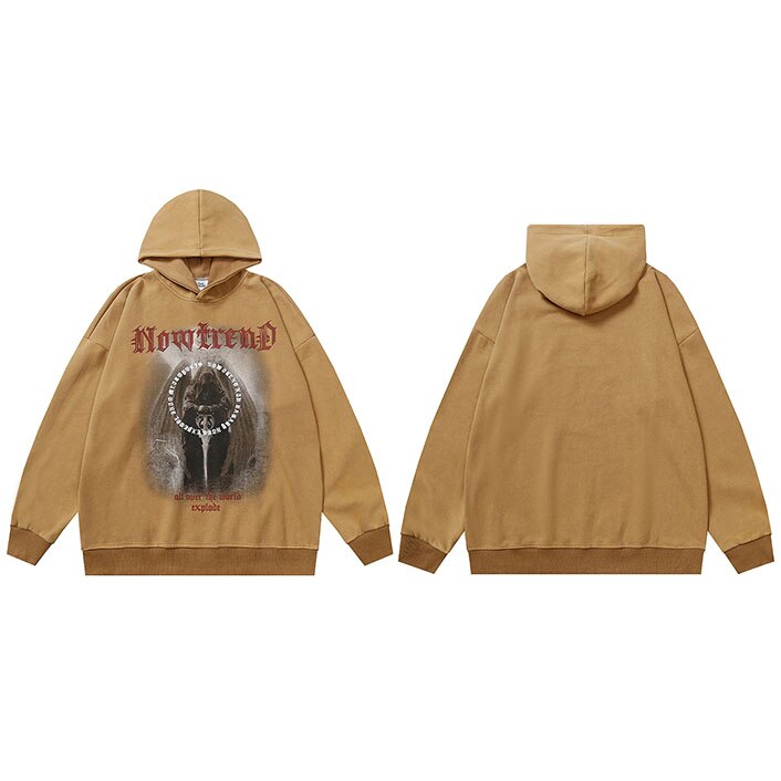 "Scary Hours" Graphic Unisex Streetwear Vintage Women Men Y2K Hoodie