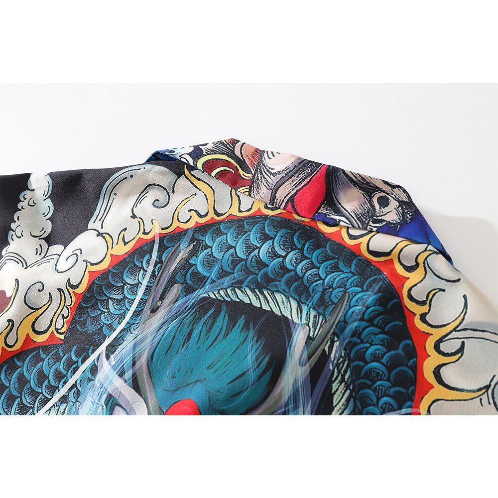 "Tropic Birds" Graphic Unisex Streetwear Vintage Women Men Y2K Button Up
