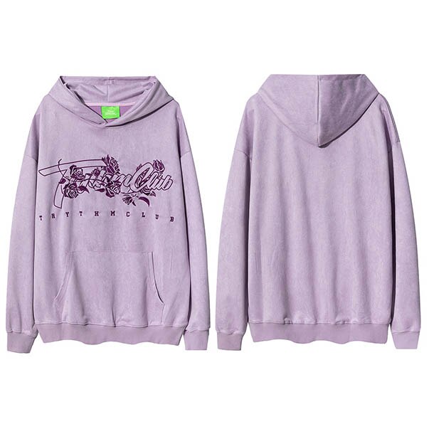 "Flying Blue Roses" Unisex Men Women Streetwear Graphic Hoodie