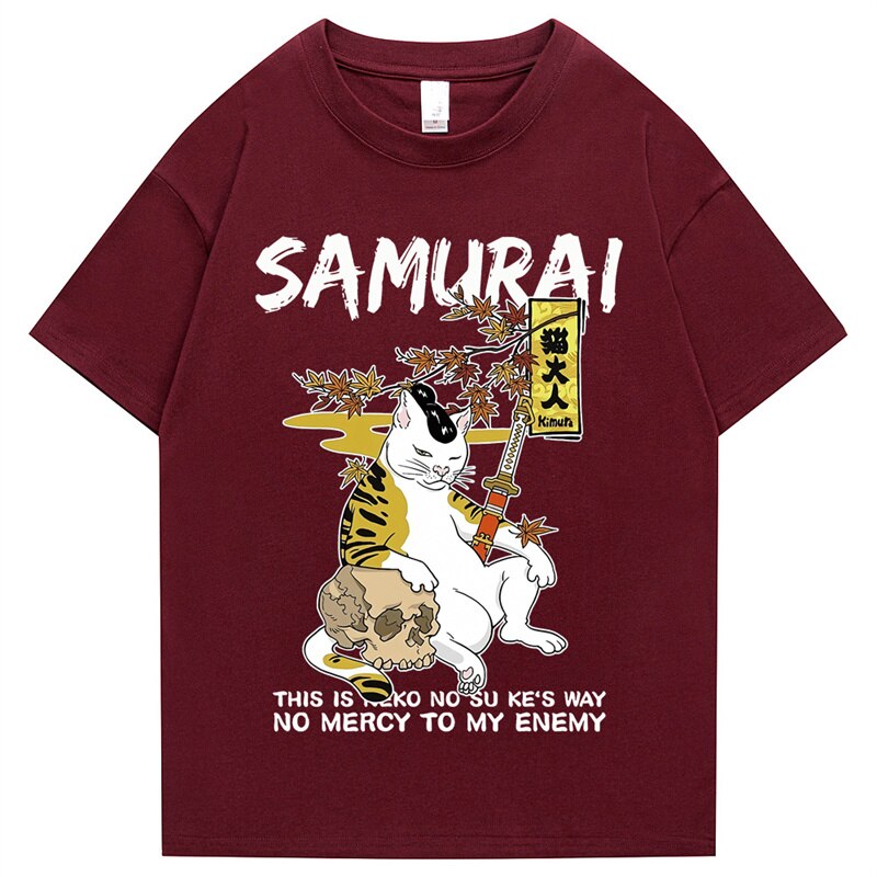 "Samurai" Graphic Unisex Streetwear Vintage Women Men Y2K T-Shirt