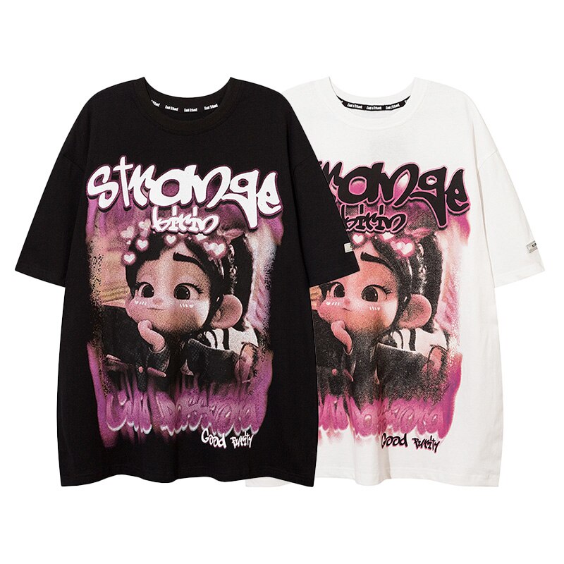 "Stronger" Graphic Unisex Streetwear Vintage Women Men Y2K T-Shirt