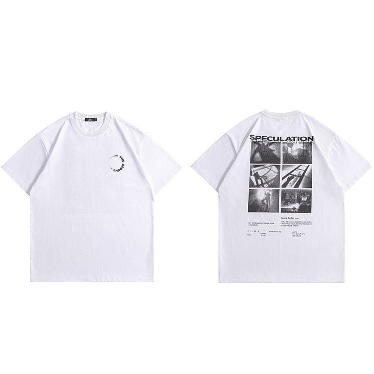 "Speculation" Graphic Unisex Streetwear Vintage Women Men Y2K T-Shirt