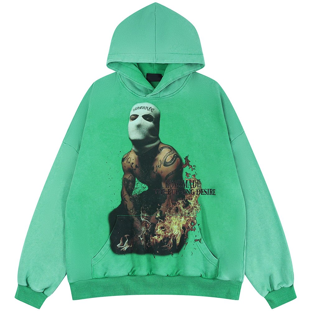 "Fire Fight" Unisex Men Women Streetwear Graphic Hoodie