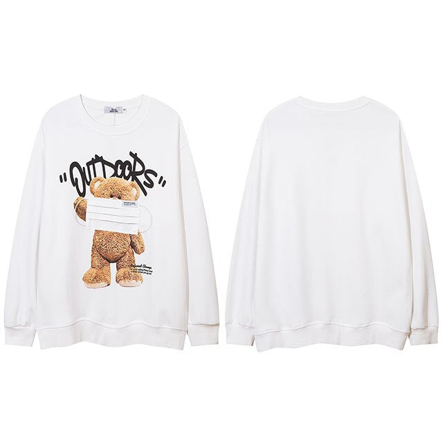"Mouth Closed" Graphic Unisex Streetwear Vintage Women Men Y2K Sweatshirt