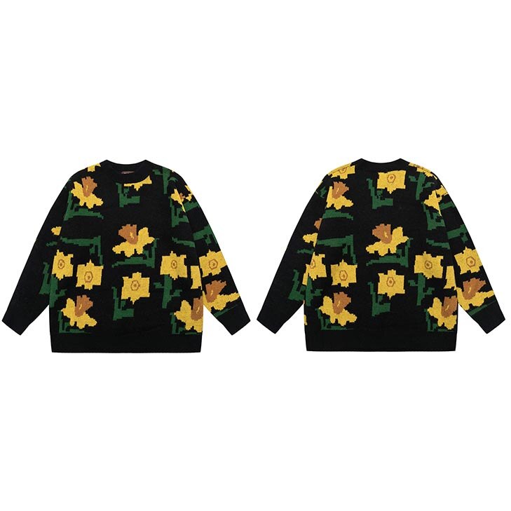 "Orange Garden" Graphic Unisex Streetwear Vintage Women Men Y2K Sweater