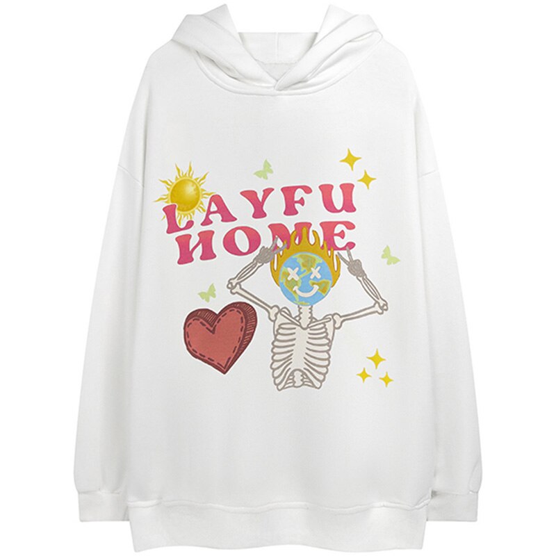 "Welcome Home" Graphic Unisex Streetwear Vintage Women Men Y2K Hoodie