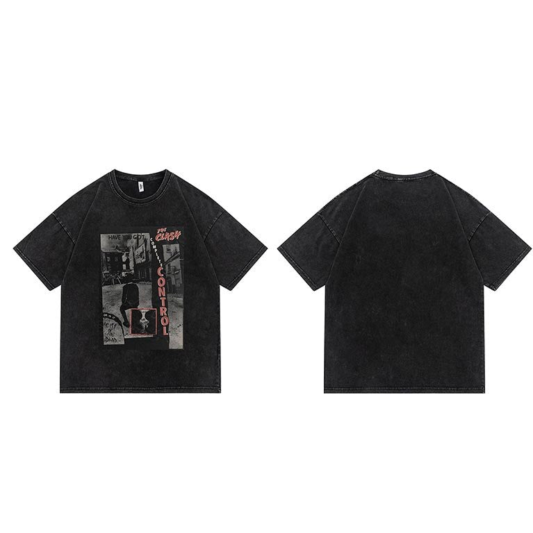 "No Control" Graphic Unisex Streetwear Vintage Women Men Y2K T-Shirt