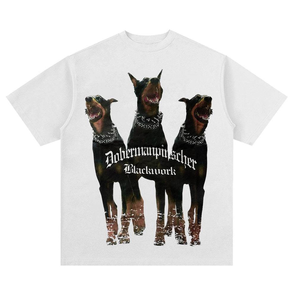"Doberman" Men Women Streetwear Unisex Graphic T-Shirt