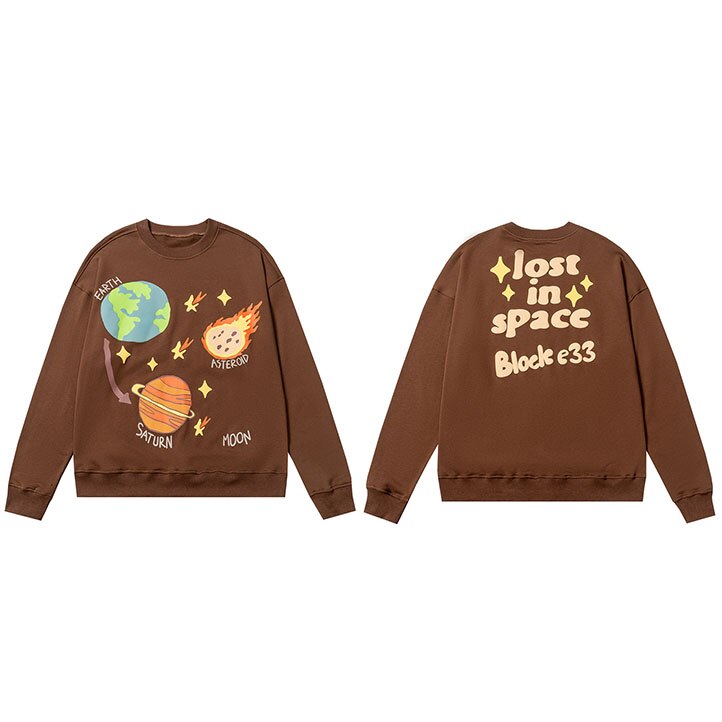 "Planets In Space" Unisex Men Women Streetwear Graphic Sweatshirt