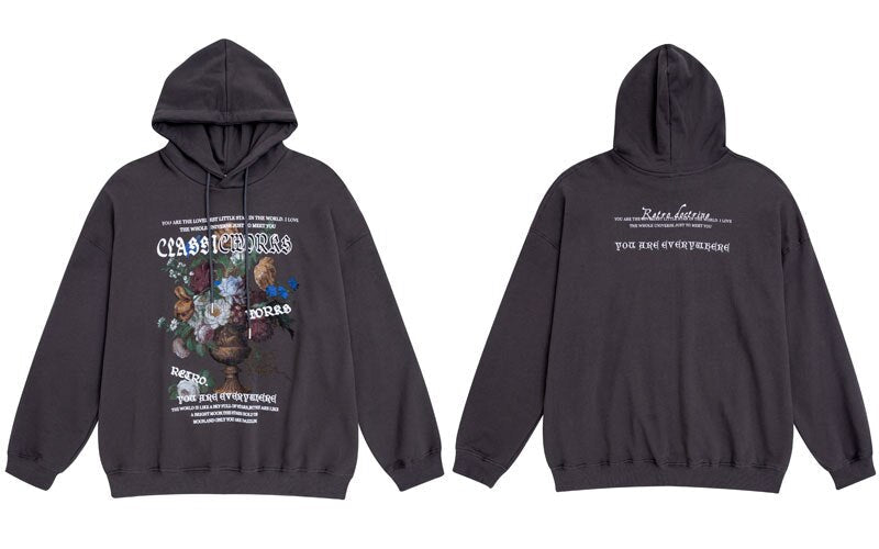 "With Love" Graphic Unisex Streetwear Vintage Women Men Y2K Hoodie