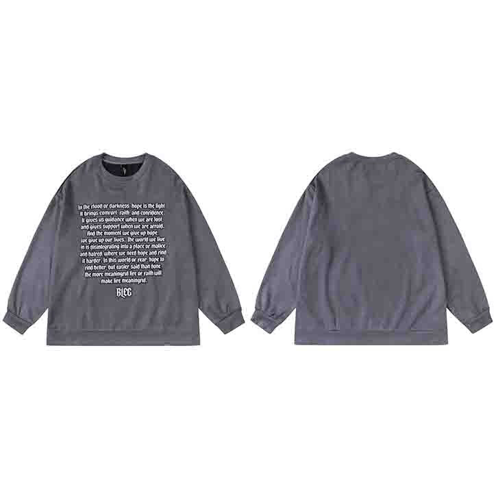 "It Was Written Again" Graphic Unisex Streetwear Vintage Women Men Y2K Sweatshirt