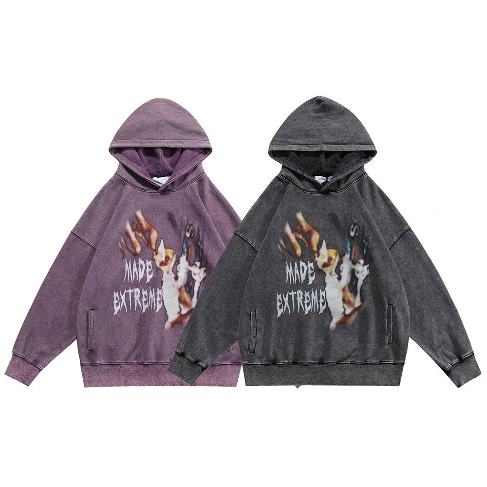 "Held In The Air" Graphic Unisex Streetwear Vintage Women Men Y2K Hoodie