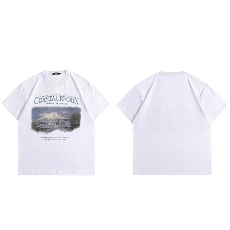 "Mountain Top" Graphic Unisex Streetwear Vintage Women Men Y2K T-Shirt