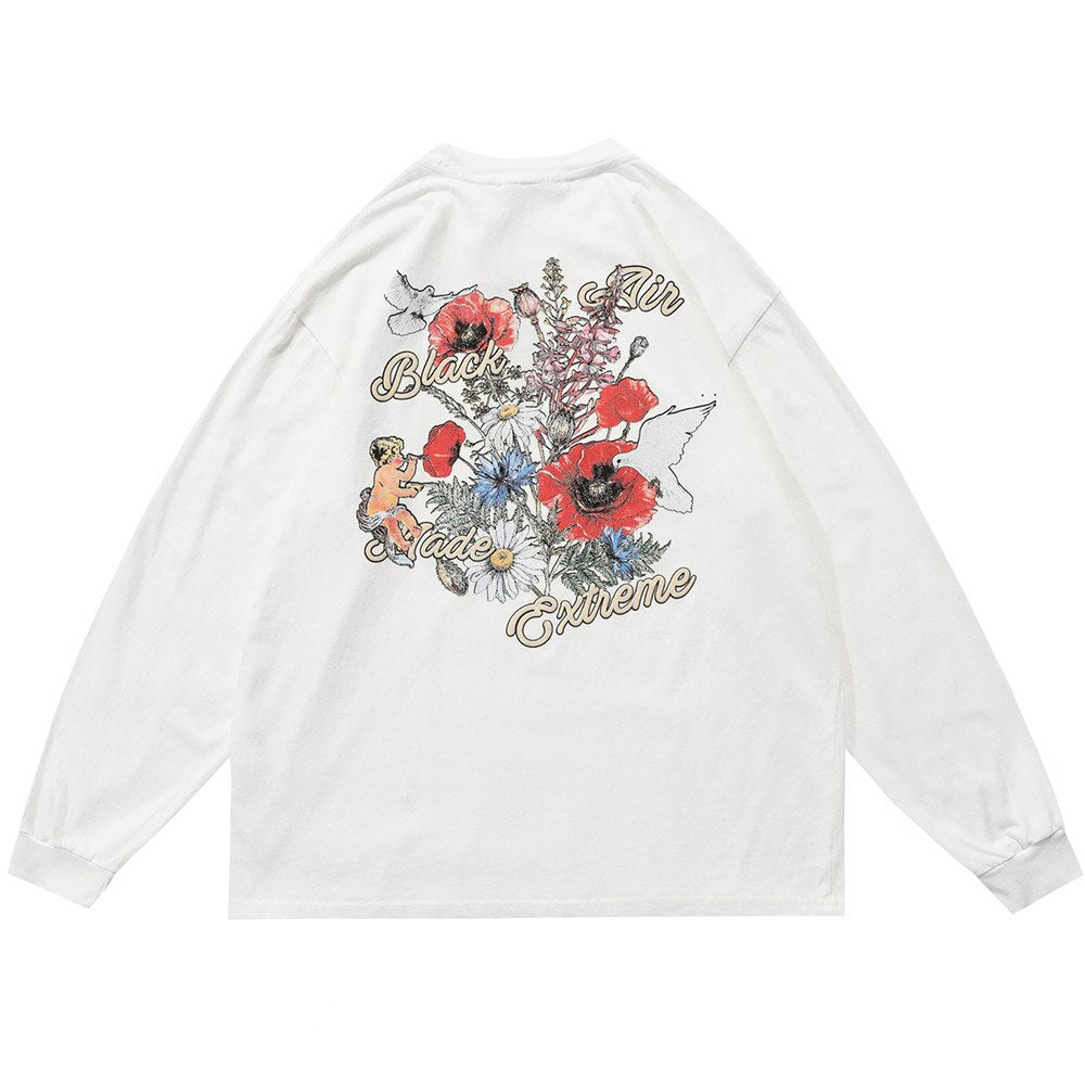 "Open Garden" Unisex Men Women Streetwear Graphic Sweatshirt Daulet Apparel