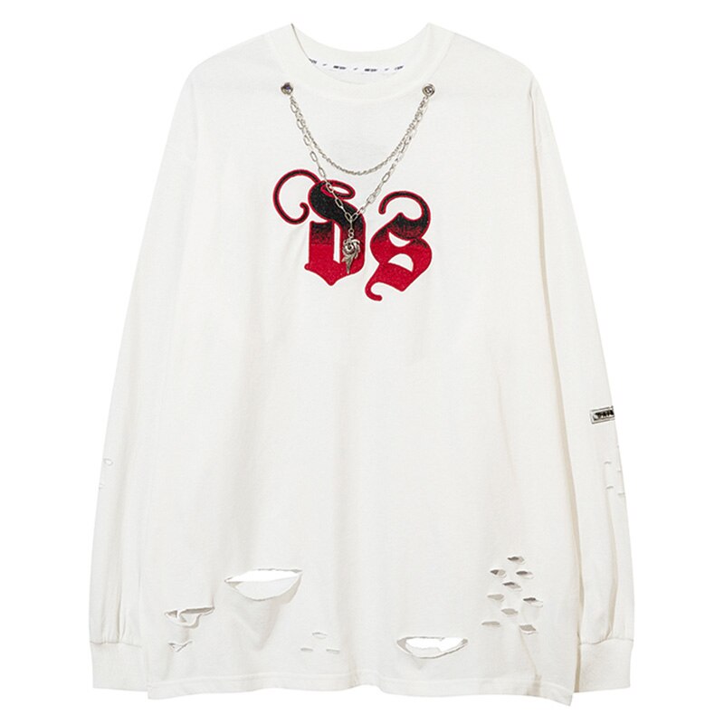"Solid Letter" Unisex Men Women Streetwear Graphic Sweatshirt Daulet Apparel