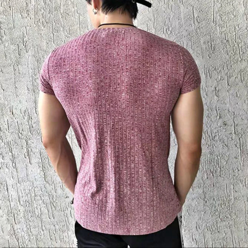 Glitchcore Melting smiley – Mens Fitness Sports Shaping Elastic Quick Drying T Shirt Gen