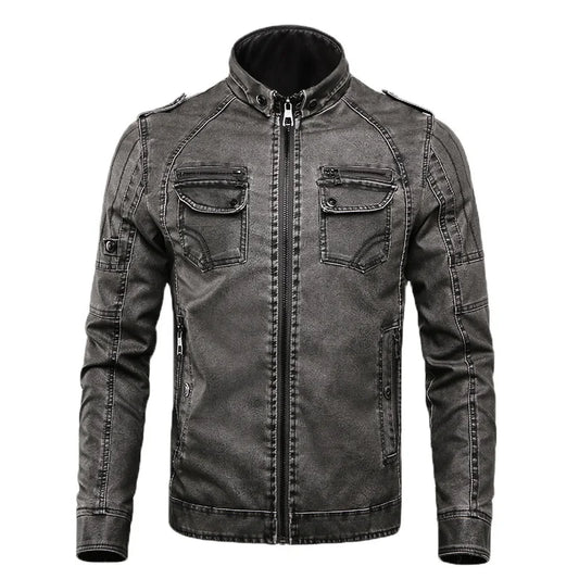 streetwear jacket featuring mens leather jacket fashion stand collar locomotive coat new winter casual plus size motorcycle jacket male warm biker outerwear design – premium quality jacket for men
