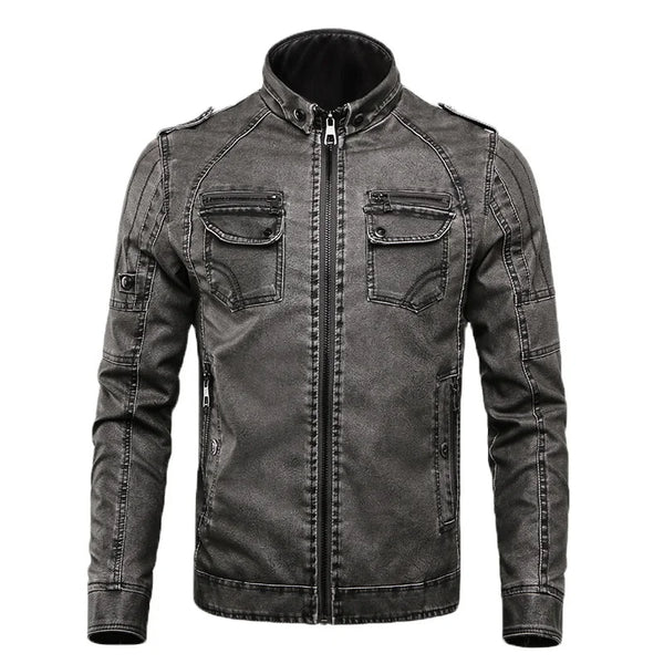 streetwear jacket featuring mens leather jacket fashion stand collar locomotive coat new winter casual plus size motorcycle jacket male warm biker outerwear design – premium quality jacket for men