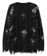 varsity flame pullover for men with bold graphic knit design, perfect for 2025 fashion, street fashion menswear trend for sea