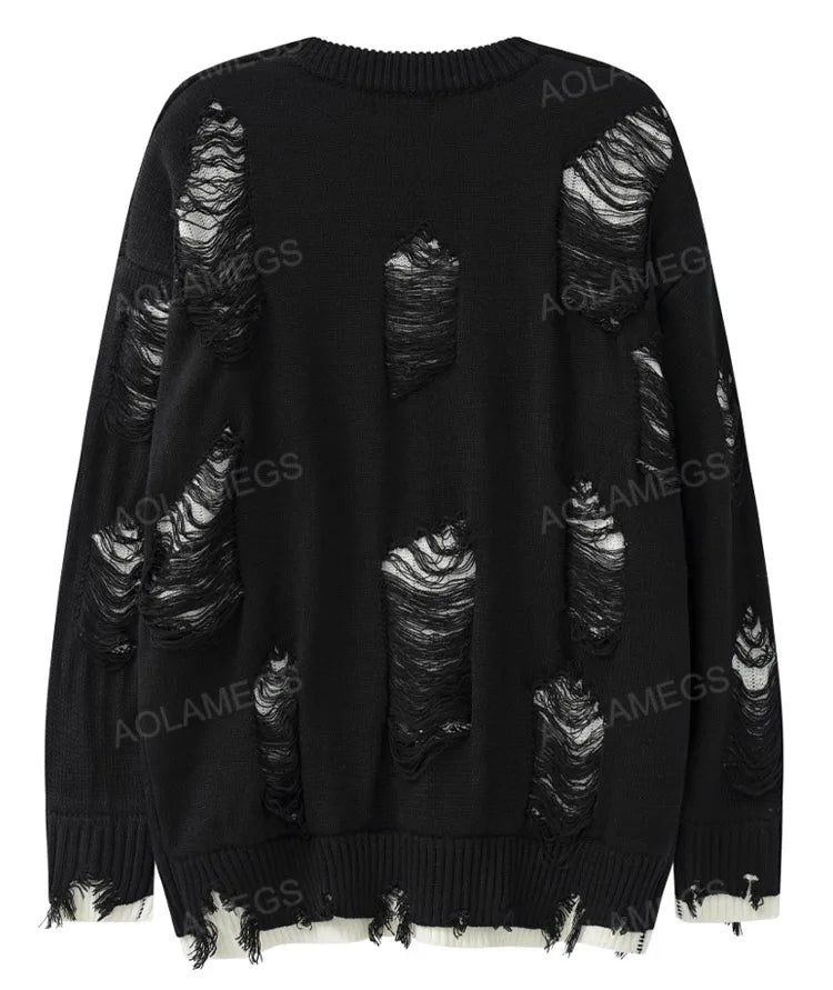 varsity flame pullover for men with bold graphic knit design, perfect for 2025 fashion, street fashion menswear trend for sea