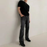 Vaporwave Broken heart – Mens Henry Collar Casual Knitted T Shirt Genderless 2024 New