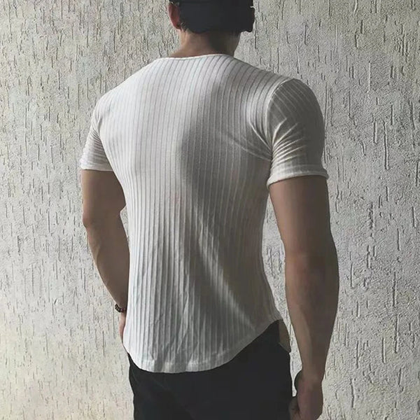 Glitchcore Melting smiley – Mens Fitness Sports Shaping Elastic Quick Drying T Shirt Gen