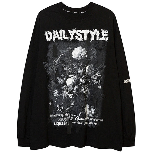 "Everyday" Unisex Men Women Streetwear Graphic Sweatshirt Daulet Apparel