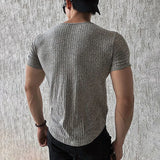 Glitchcore Melting smiley – Mens Fitness Sports Shaping Elastic Quick Drying T Shirt Gen