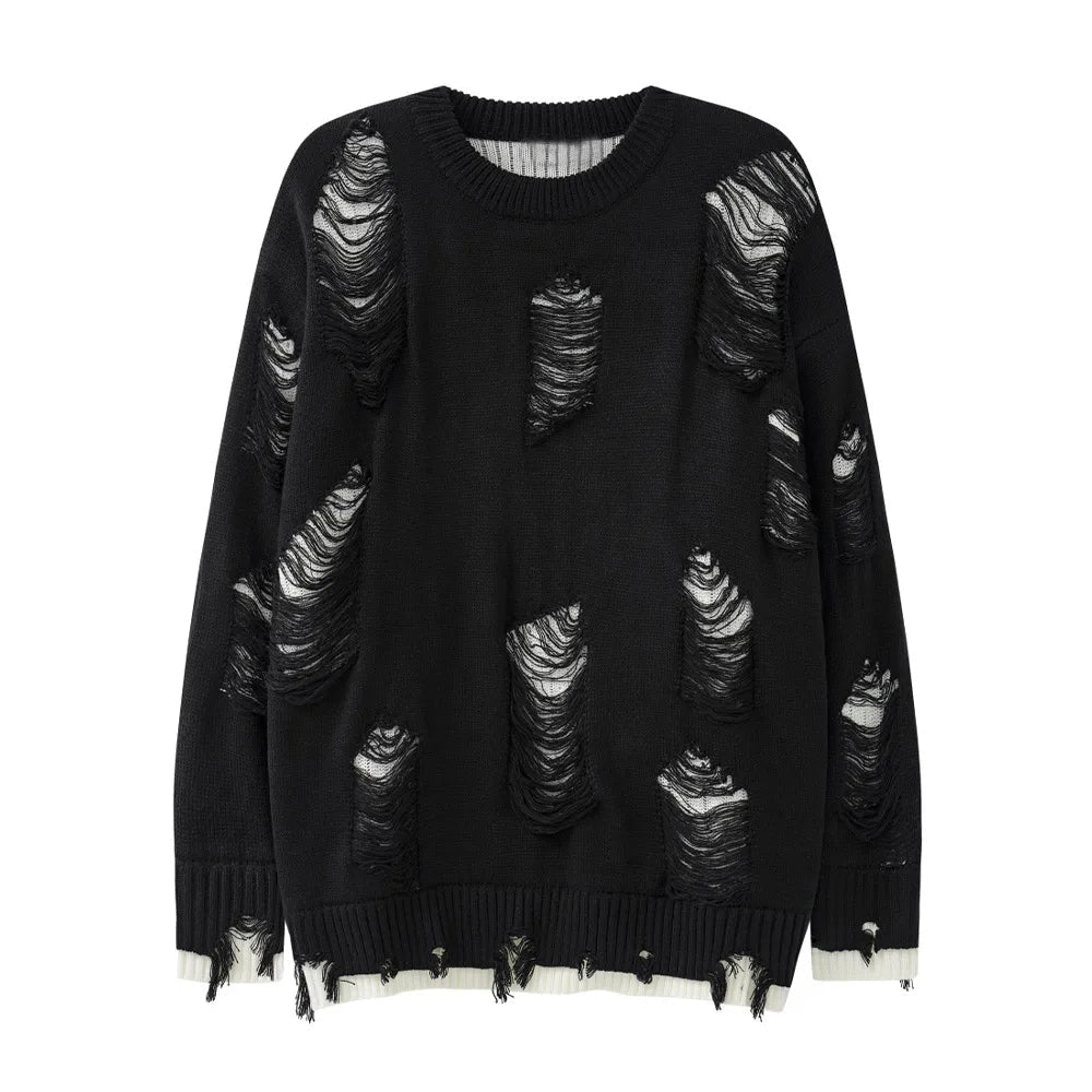 varsity flame pullover for men with bold graphic knit design, perfect for 2025 fashion, street fashion menswear trend for sea