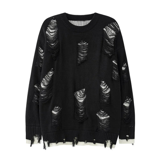 varsity flame pullover for men with bold graphic knit design, perfect for 2025 fashion, street fashion menswear trend for sea