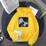 Hip Hop Streetwear Hoodie Sweatshirt Illusion Girl Letter Print Pullov