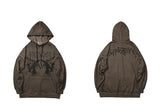 Hip Hop Streetwear Hoodie Sweatshirt Men Dark Style Angel Print Pullov