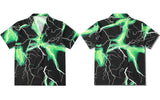 Trapwear Oversized shirt – Gonthwid Hawaiian Beach Shirts Streetwear Lightning Print Sh