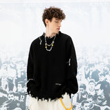 grunge oversized flame jumper built for warmth and edge, essential for winter street style, men’s streetwear clothing piece f