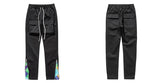 streetwear patchwork cashew flower print cargo pants y2k men hip hop casual functional slim cargo trousers male pocket side zip unique cargo style 4662