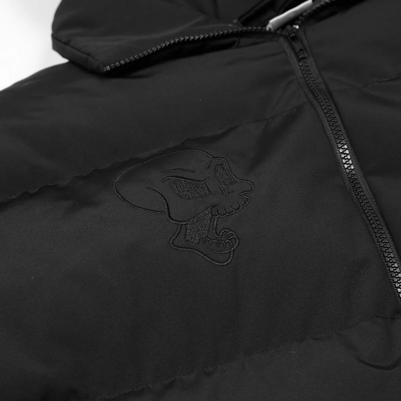 cyberpunk barcode glitch featuring hip hop streetwear parka embroidered skull jacket harajuku little devil designer hood padded jacket coat winter outwear unisex