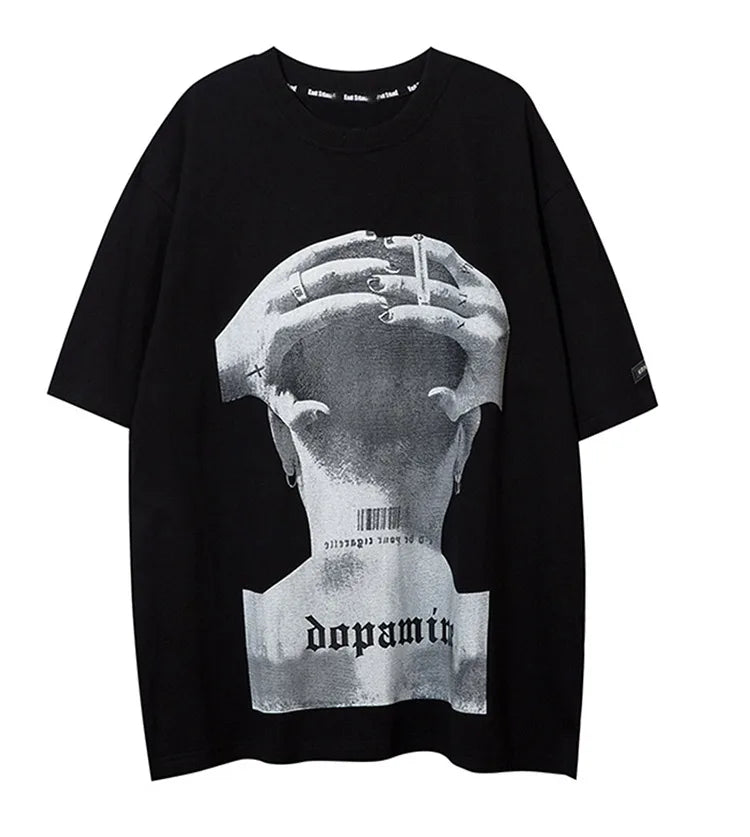 Skatercore Vintage t-shirt – Aolamegs Mens Tee Shirts High Street Cool Boy Printed Oversi