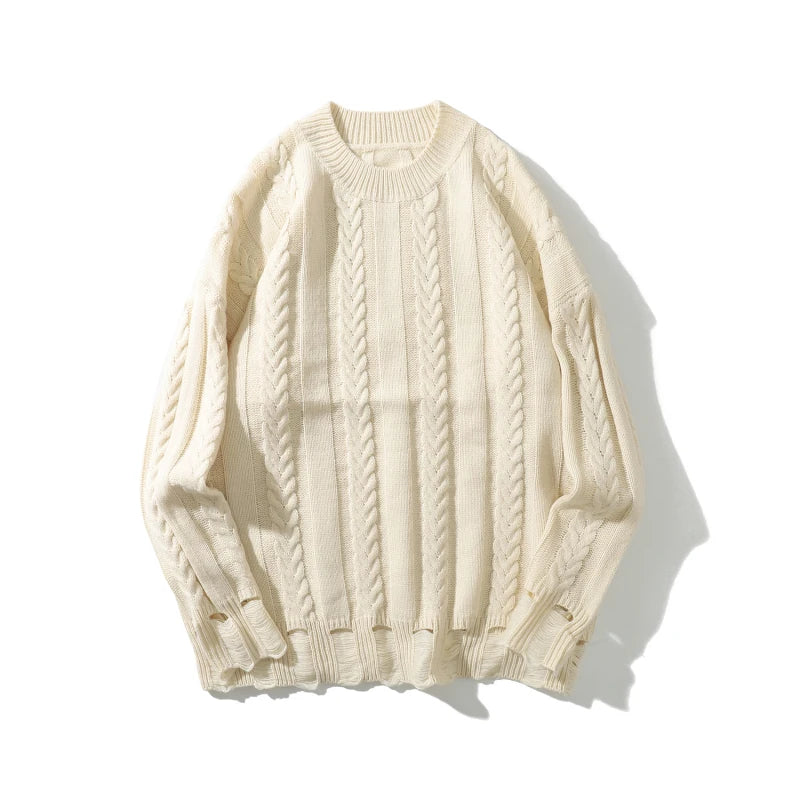 grunge oversized flame jumper built for warmth and edge, essential for winter street style, men’s streetwear clothing piece f