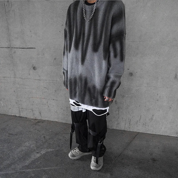 mens oversize sweater casual o neck knitted tops unisex autumn winter new fashion male warm hip hop loose streetwear sweaters high quality cotton pullover, urban wear with bold artwork, trendy hip hop style outerwear
