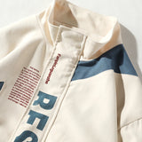 leather panel street jacket, daily drip, bold print, trendsetting, statement piece, cool aesthetic, high quality material [642e9]