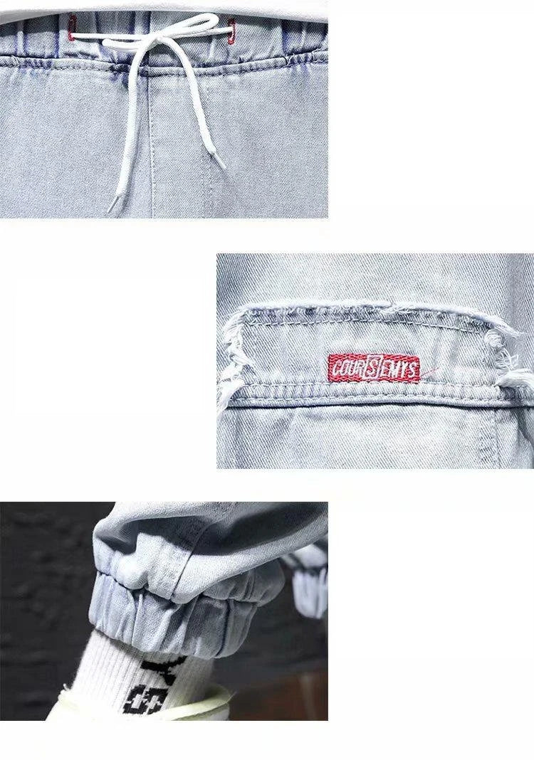2023 new streetwear hip hop cargo pants mens jeans elastic harun joggers in autumn and spring men clothing unique joggers style 2772