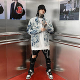 oversized fit featuring fashion tie dyed jeans jackets coat men casual single breasted turn down collar denim streetwear new hip hop outerwear jacket design – premium quality jacket for men